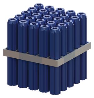 PLUG PVC FRAMED BLUE 25MM